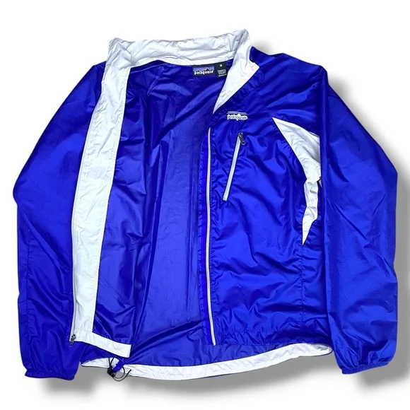 Patagonia Mens Velocity O2 Shell Windbreaker Full Zip Jacket Blue Size M - Picture 2 of 12